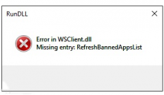 Win10提示Error in WSClient.dll毛病处理技巧_重装教程