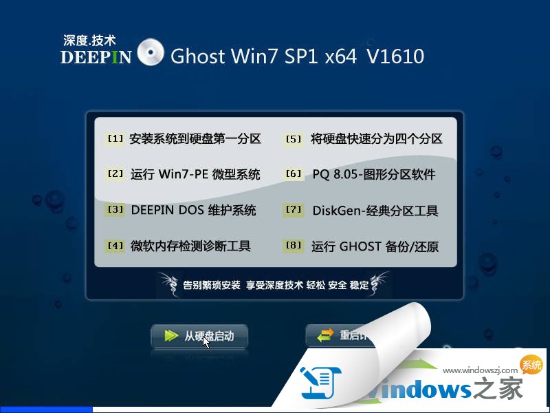 深度系统win7纯净版64